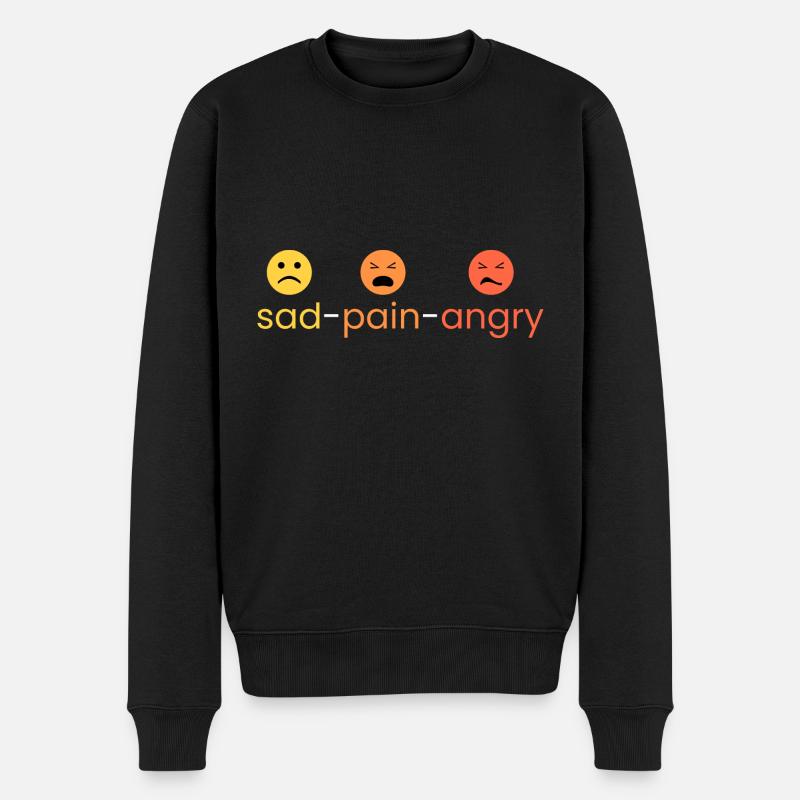 triste - douleur - colère - Pull Premium bio Homme - noir