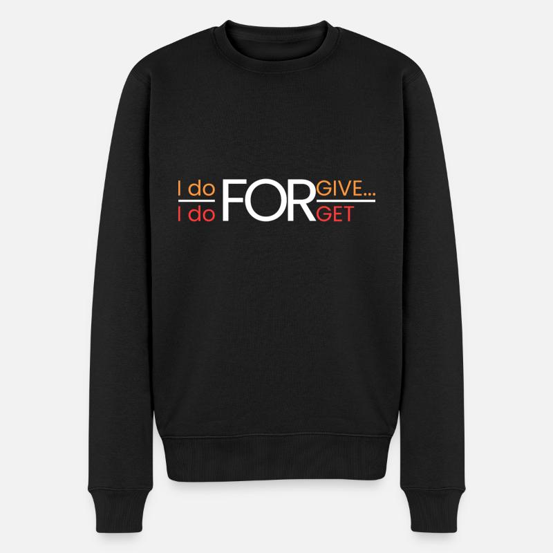 Ich vergebe...ich vergesse - Männer Premium Bio Pullover - Schwarz