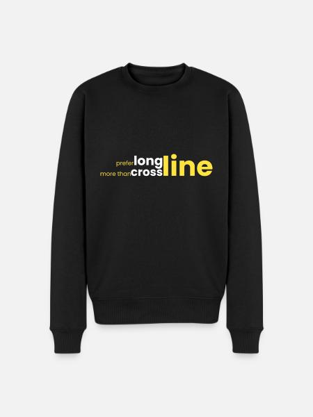 rather longline than transverse line - Men's Premium Organic Jumper - black