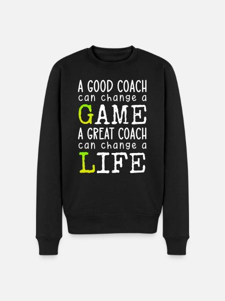 Tainer Trainerin Spruch Geschenk - Männer Premium Bio Pullover - Schwarz
