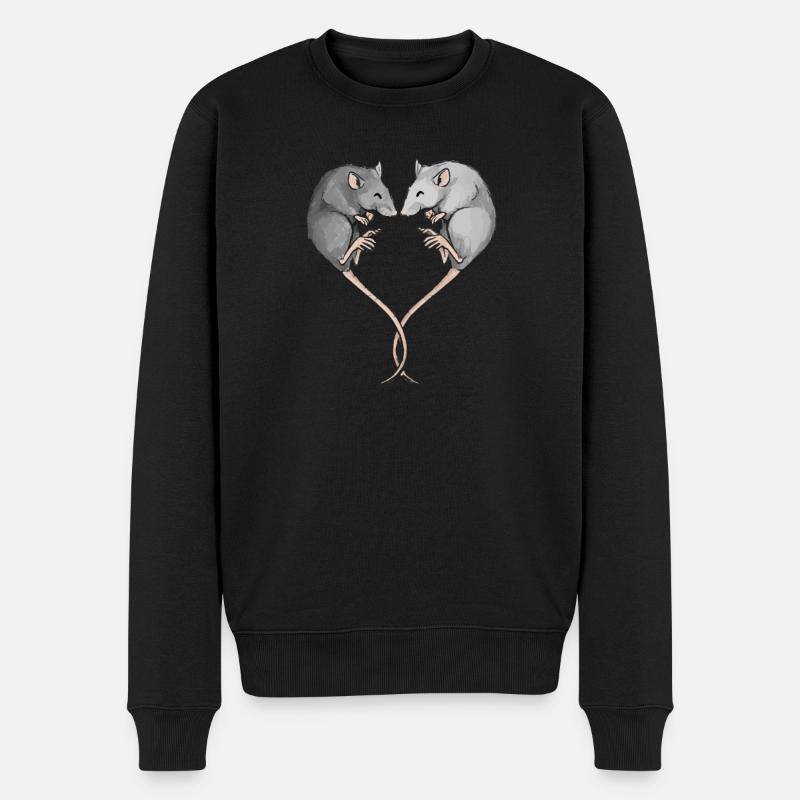 Hausratte - Männer Premium Bio Pullover - Schwarz