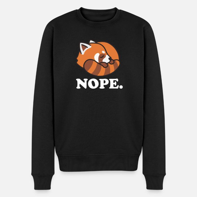 Kleiner Panda - Männer Premium Bio Pullover - Schwarz