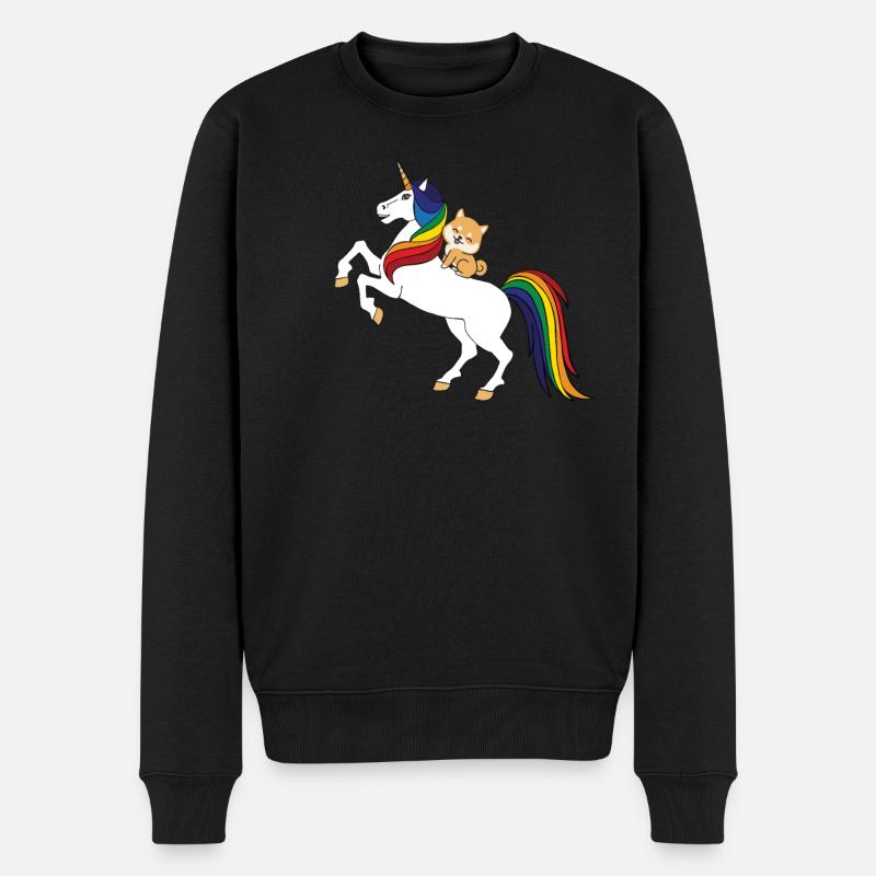 Shiba Inu - Männer Premium Bio Pullover - Schwarz
