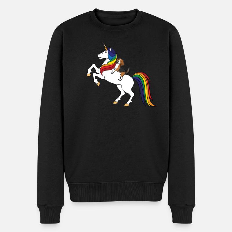Beagle - Männer Premium Bio Pullover - Schwarz