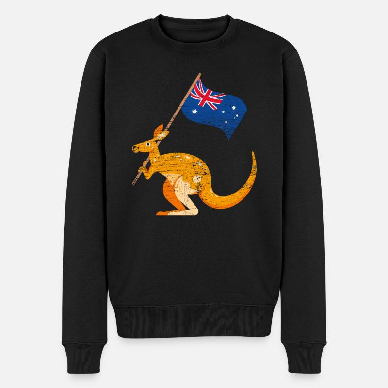 Drapeau australien - Pull Premium bio Homme - noir