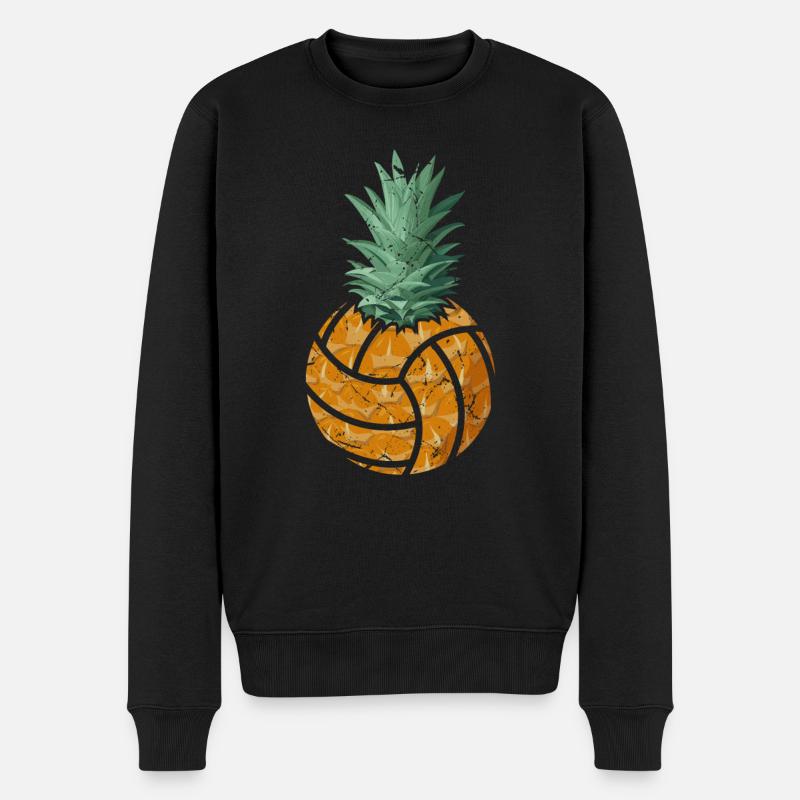 Volleyball - Männer Premium Bio Pullover - Schwarz
