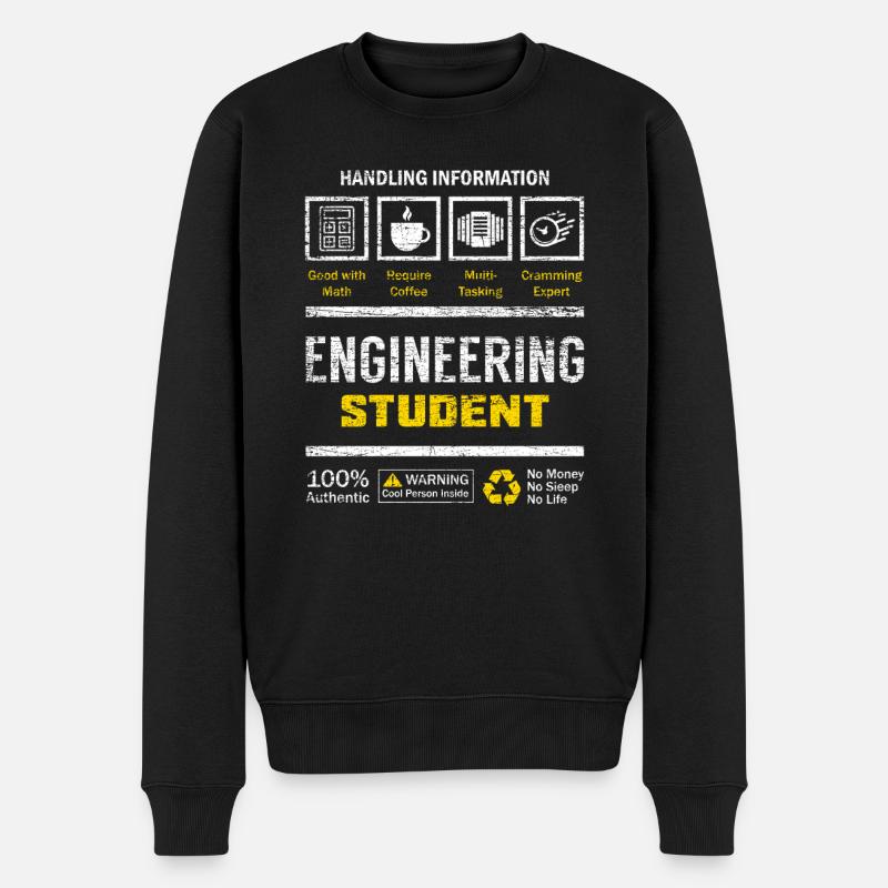 Étudiant ingénieur - Pull Premium bio Homme - noir