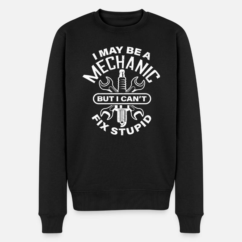 mécanicien - Pull Premium bio Homme - noir