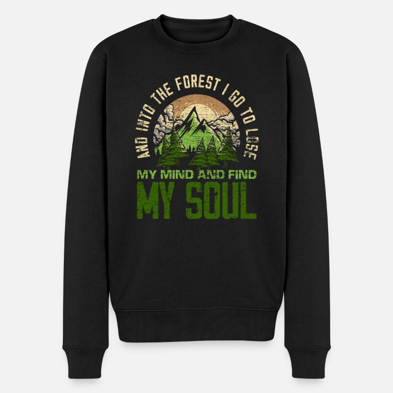 Randonnée esprit forêt - Pull Premium bio Homme - noir