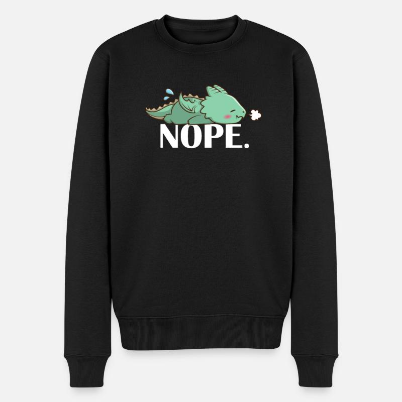 kawaii Drache - Männer Premium Bio Pullover - Schwarz