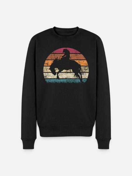 Cowboy retro gift - Men's Premium Organic Jumper - black