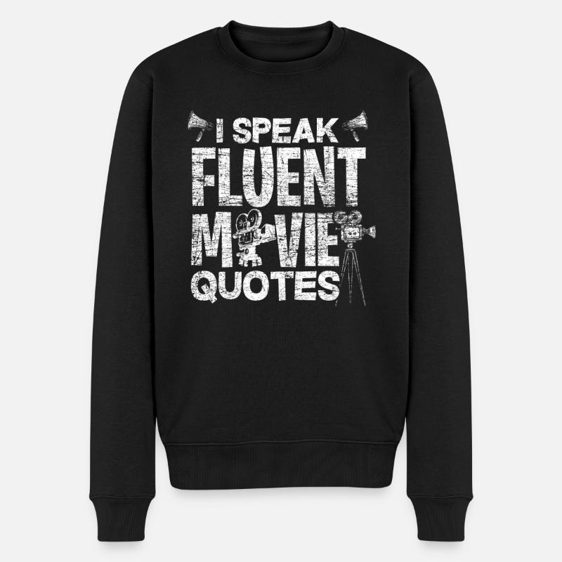 Film Zitate - Männer Premium Bio Pullover - Schwarz