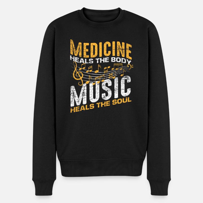 Médecine musicale - Pull Premium bio Homme - noir