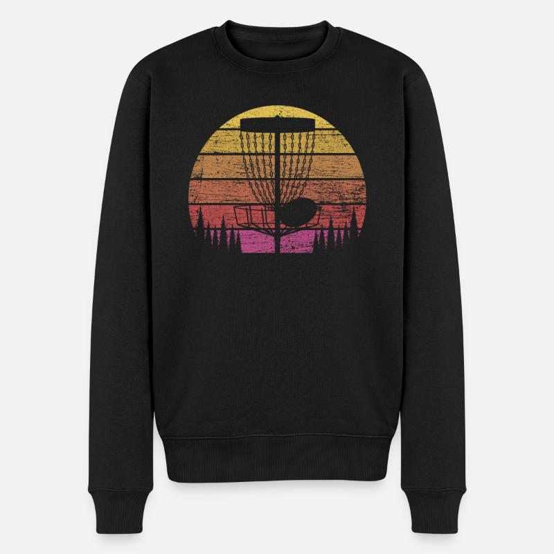 Disc golf rétro - Pull Premium bio Homme - noir