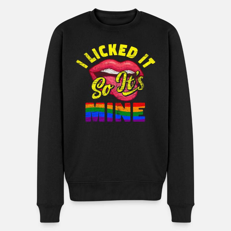 LGBTQ Lecken - Männer Premium Bio Pullover - Schwarz