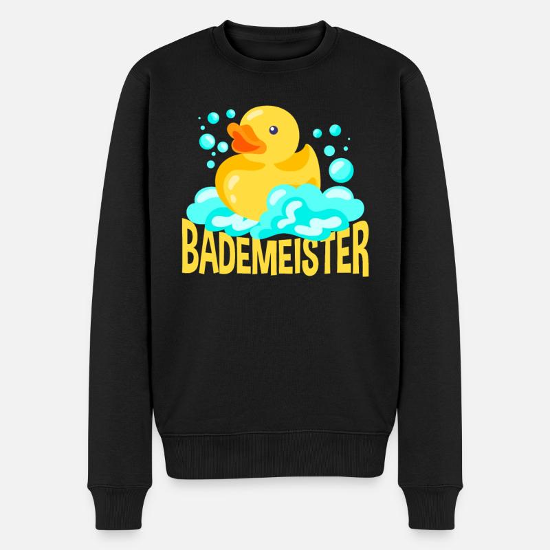 Bademeister - Männer Premium Bio Pullover - Schwarz
