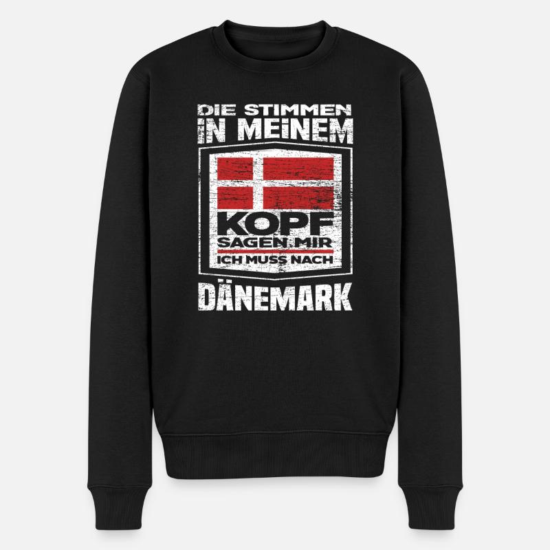 Dänemark Stimmen - Männer Premium Bio Pullover - Schwarz