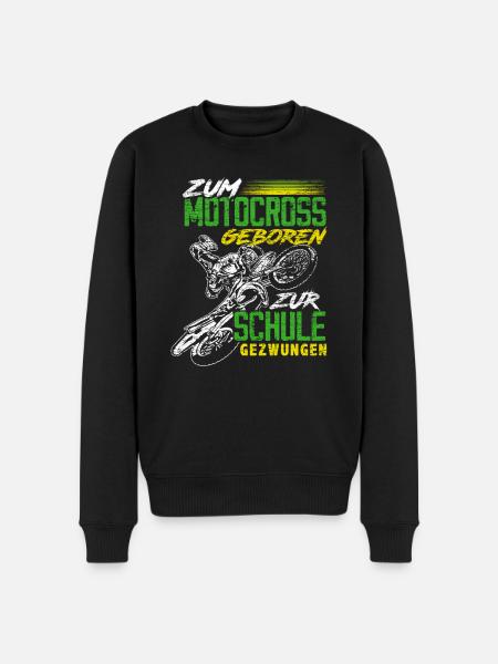 Motocross Schule - Männer Premium Bio Pullover - Schwarz