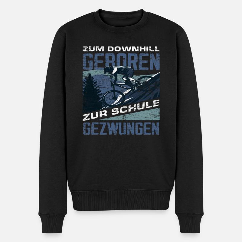 Fahrrad Downhill - Männer Premium Bio Pullover - Schwarz