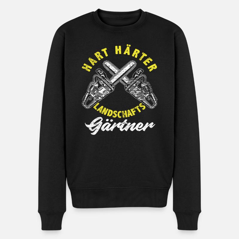 Gärtner Landschaftsgärtner - Männer Premium Bio Pullover - Schwarz