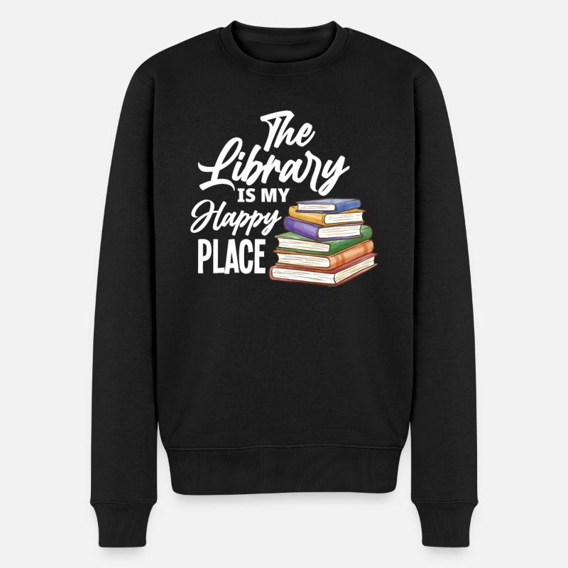 Livre lecture livres bibliothécaire - Pull Premium bio Homme - noir