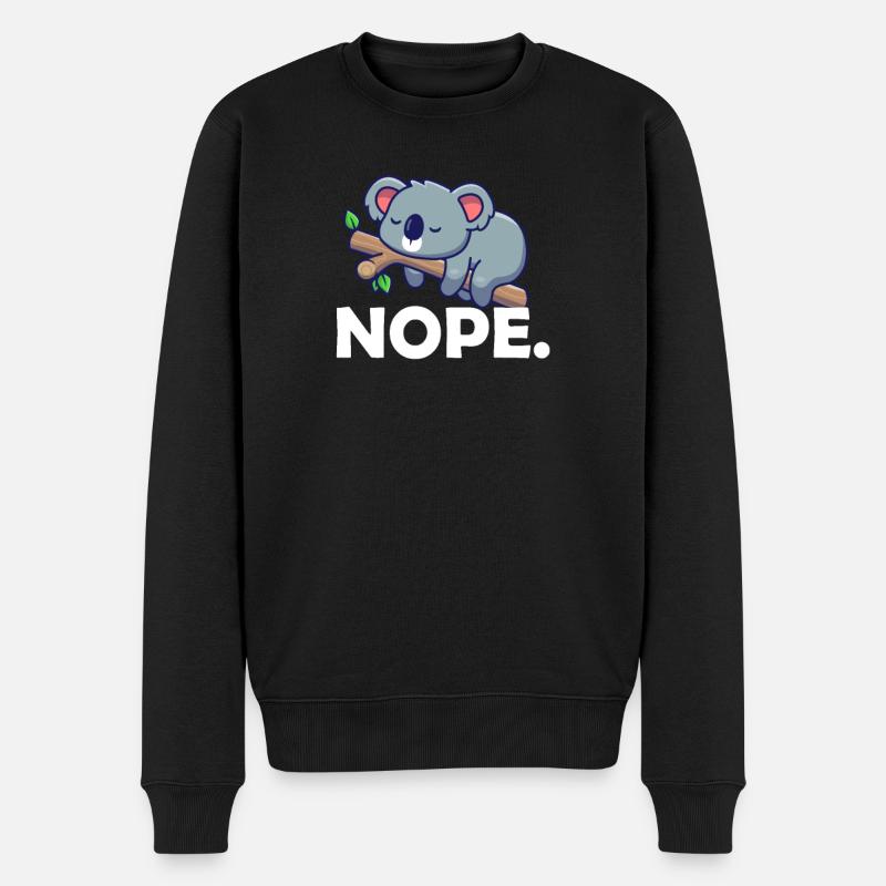 Koala - Männer Premium Bio Pullover - Schwarz