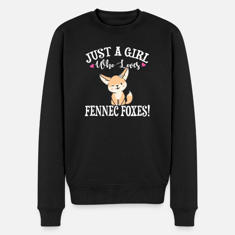 Fennek - Männer Premium Bio Pullover - Schwarz