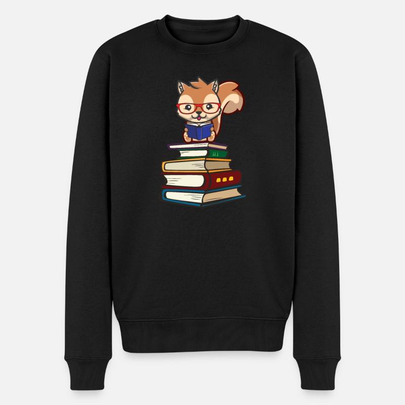 Eichhörnchen - Männer Premium Bio Pullover - Schwarz