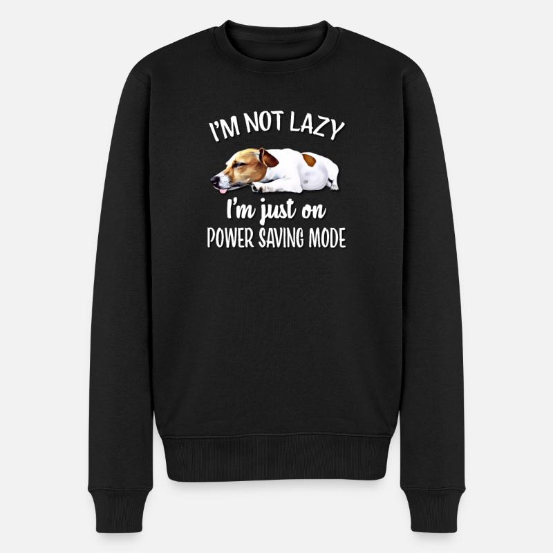 Jack Russell - Männer Premium Bio Pullover - Schwarz
