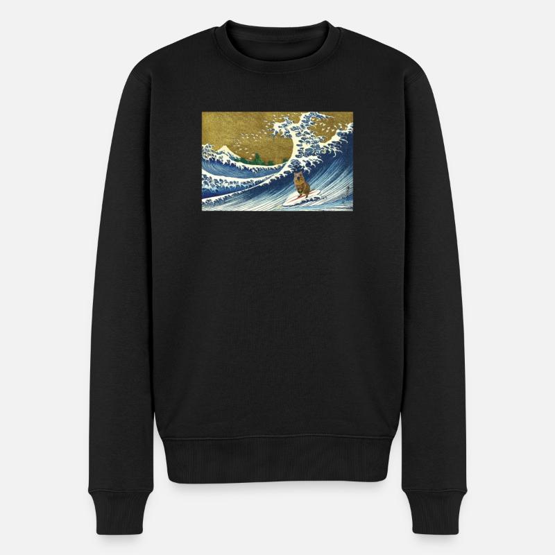 Quokka - Männer Premium Bio Pullover - Schwarz