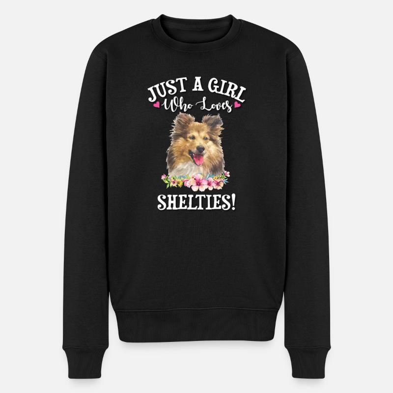 Sheltie - Männer Premium Bio Pullover - Schwarz