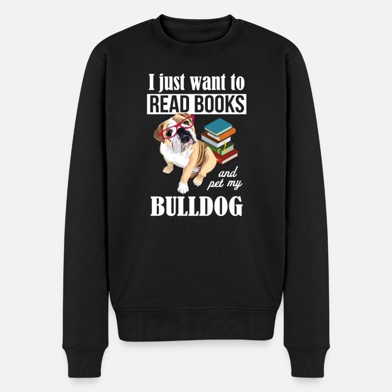 Englische Bulldogge - Männer Premium Bio Pullover - Schwarz