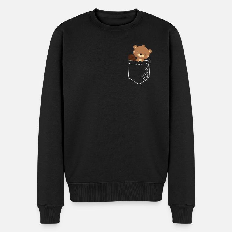 Bieber - Männer Premium Bio Pullover - Schwarz