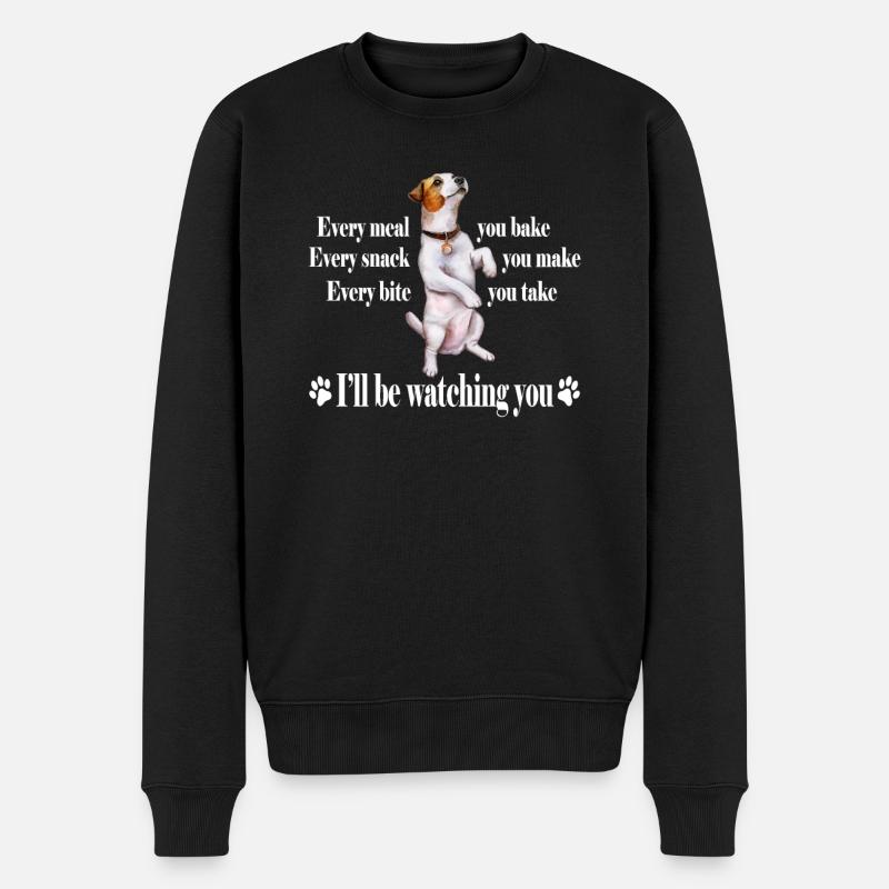 Jack Russell - Männer Premium Bio Pullover - Schwarz