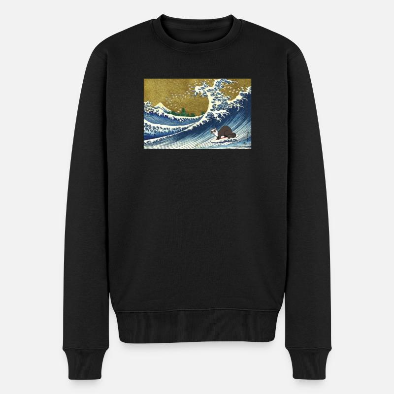 Frettchen - Männer Premium Bio Pullover - Schwarz