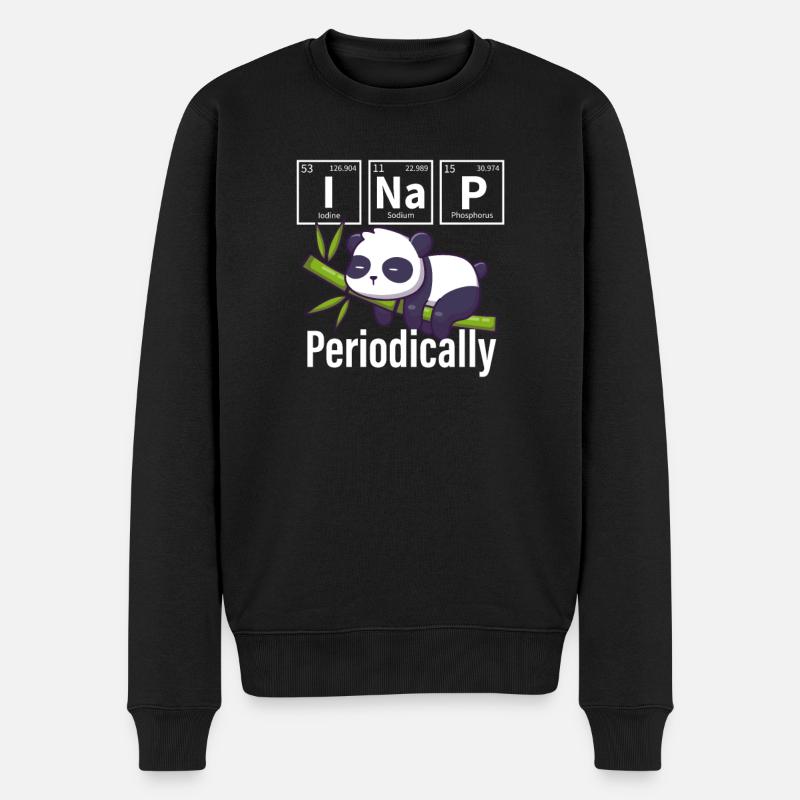 Panda - Männer Premium Bio Pullover - Schwarz