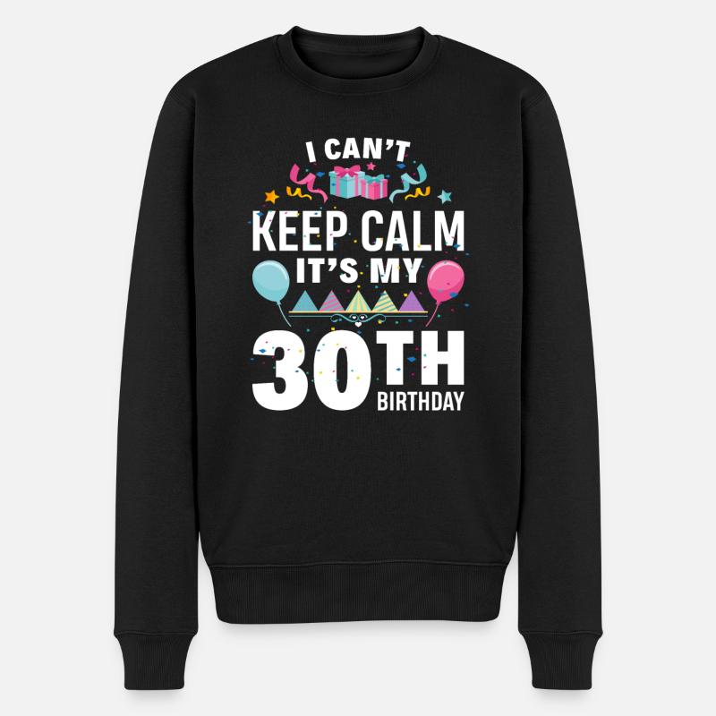 30. Geburtstag - Männer Premium Bio Pullover - Schwarz