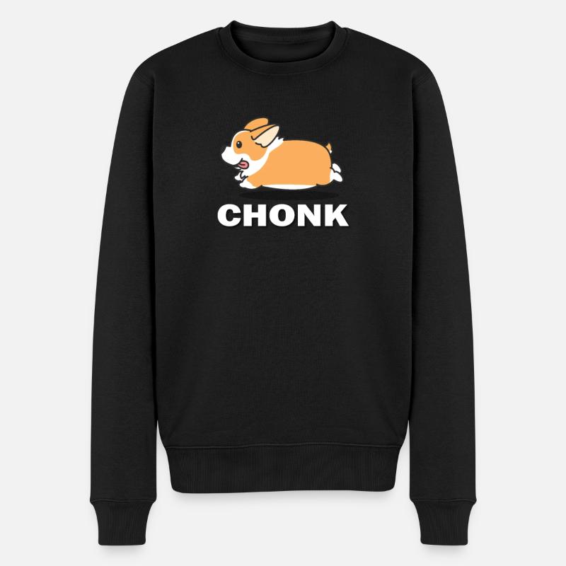 Corgi - Männer Premium Bio Pullover - Schwarz