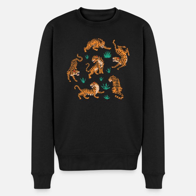 tigre - Pull Premium bio Homme - noir