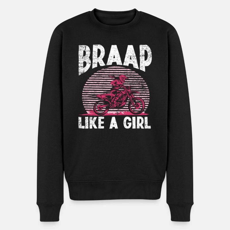 Filles de motocross - Pull Premium bio Homme - noir
