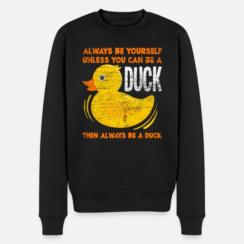 Canard animal - Pull Premium bio Homme - noir