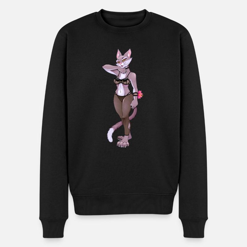 Pelzig - Männer Premium Bio Pullover - Schwarz