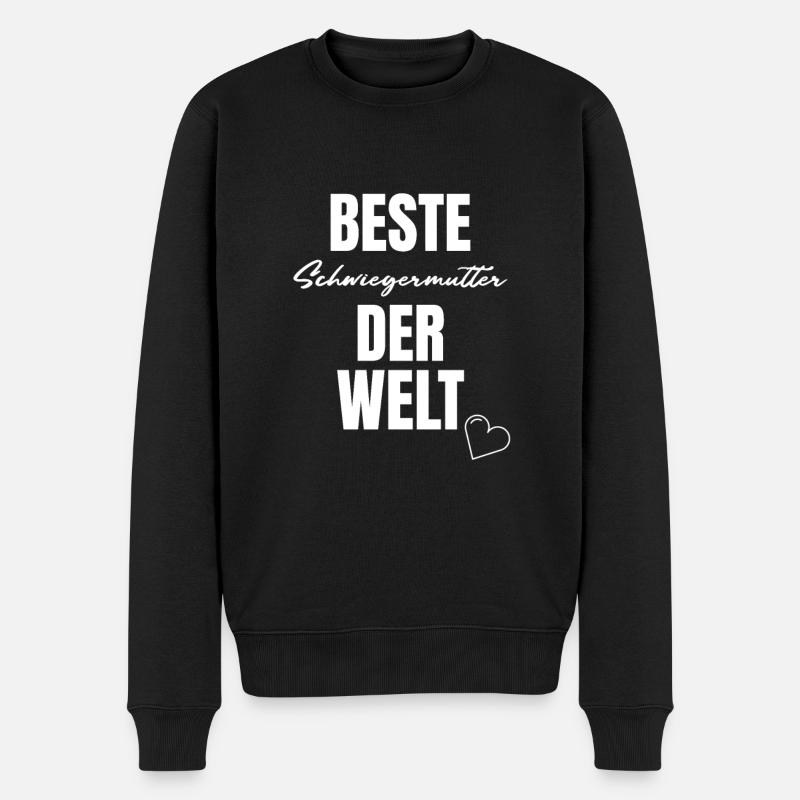 Beste Schwiegermutter der Welt - Männer Premium Bio Pullover - Schwarz