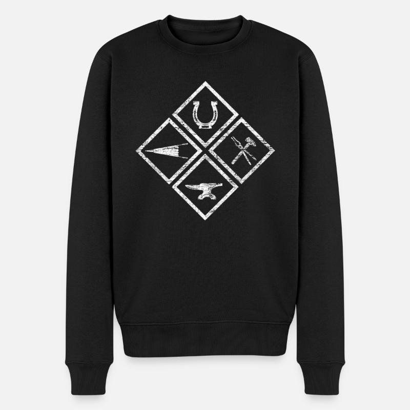 Forgeron - Pull Premium bio Homme - noir
