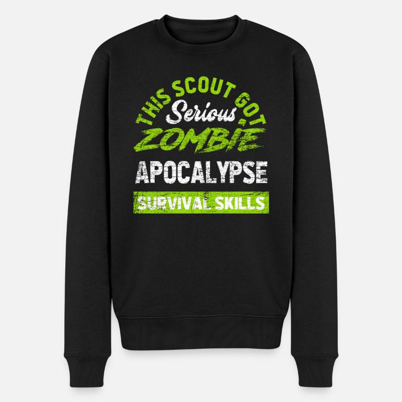 Zombies scouts - Pull Premium bio Homme - noir