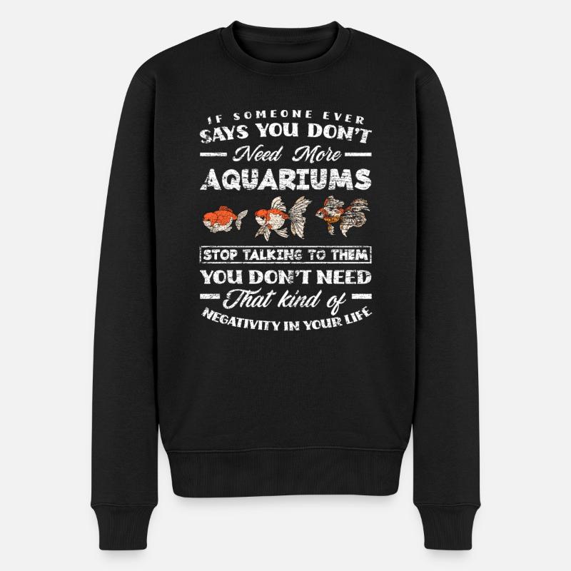 Aquarium - Männer Premium Bio Pullover - Schwarz