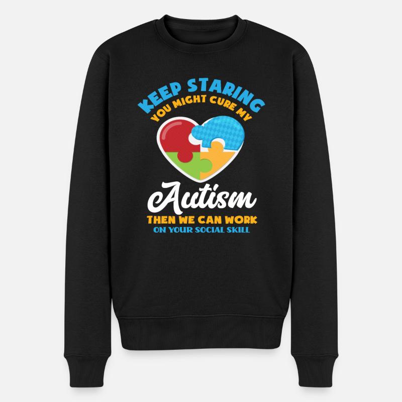 Maladie de l'autisme - Pull Premium bio Homme - noir