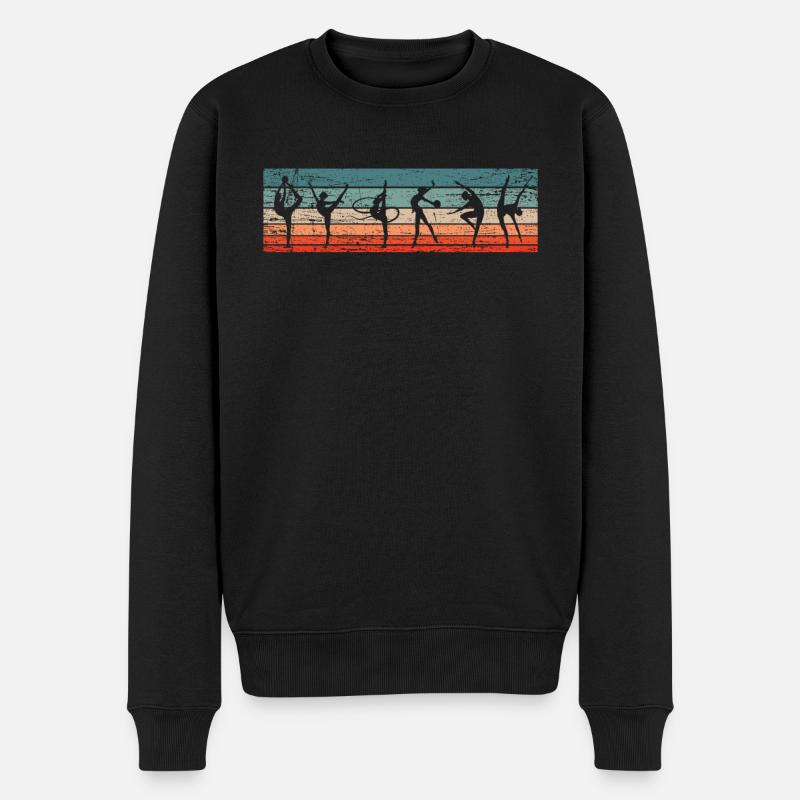 Turnen Retro Geschenk - Männer Premium Bio Pullover - Schwarz