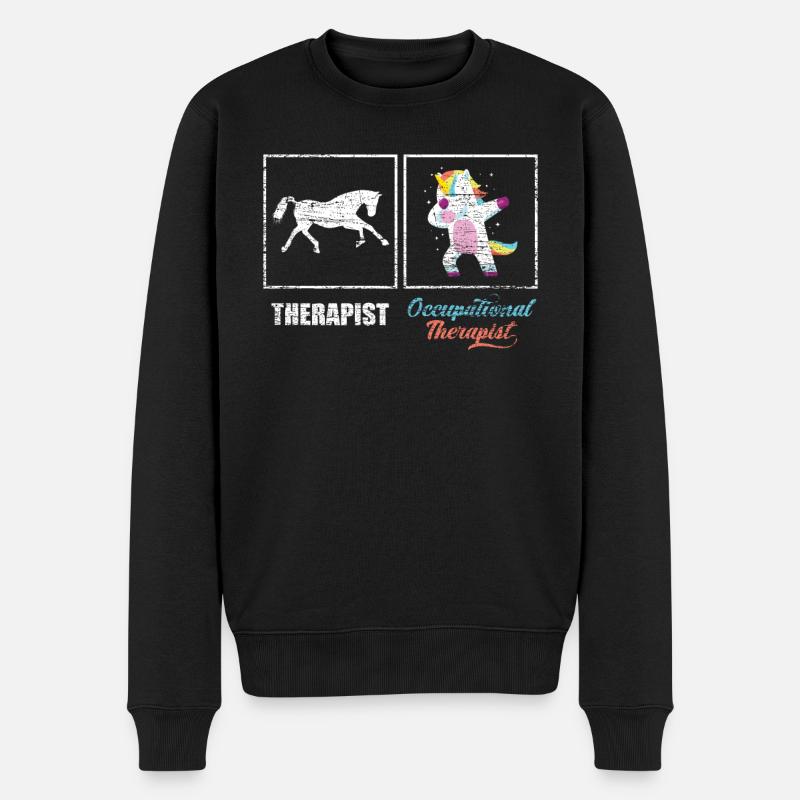 Stolzer Ergotherapeut - Männer Premium Bio Pullover - Schwarz