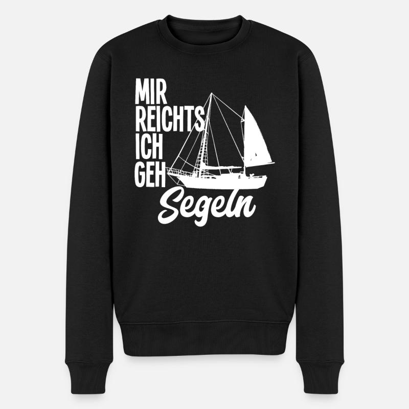 Segeln Segelschiff Kapitän Hobby - Männer Premium Bio Pullover - Schwarz